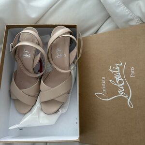 Christian Louboutin, Mariza 85 Napa leather in leche color